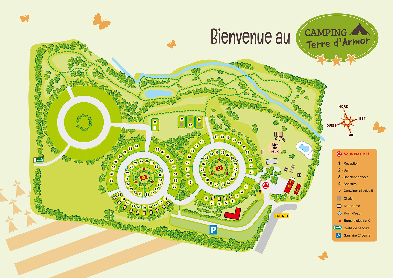plan du camping terre d'armor